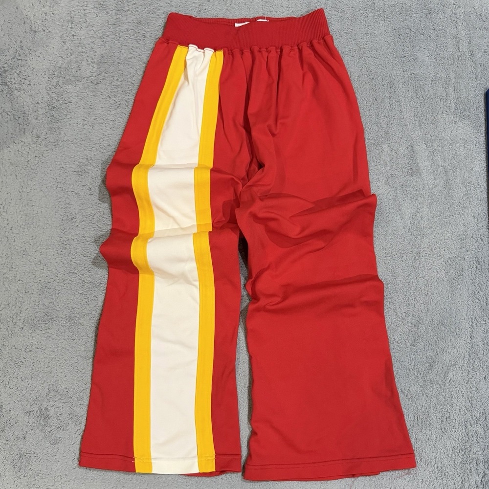 80s Vintage Sand Knit Adults' Large Houston Rockets Warm Up Pants Tear Away Snap